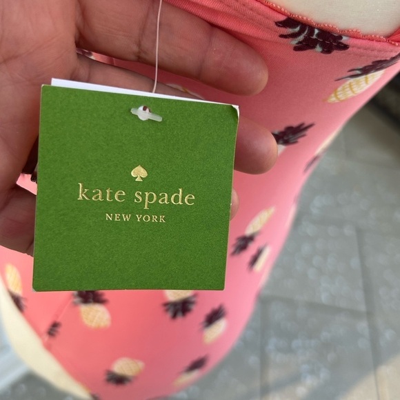🍍Kate Spade NWT Laniakea Beach One Piece Apricot Pineapple Print Swimsuit Sz S - Picture 5 of 12